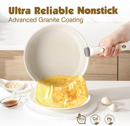 SENSARTE 17 - Piece Nonstick Pots and Pans Set with Detachable Handles - Dinner Ideas Collective