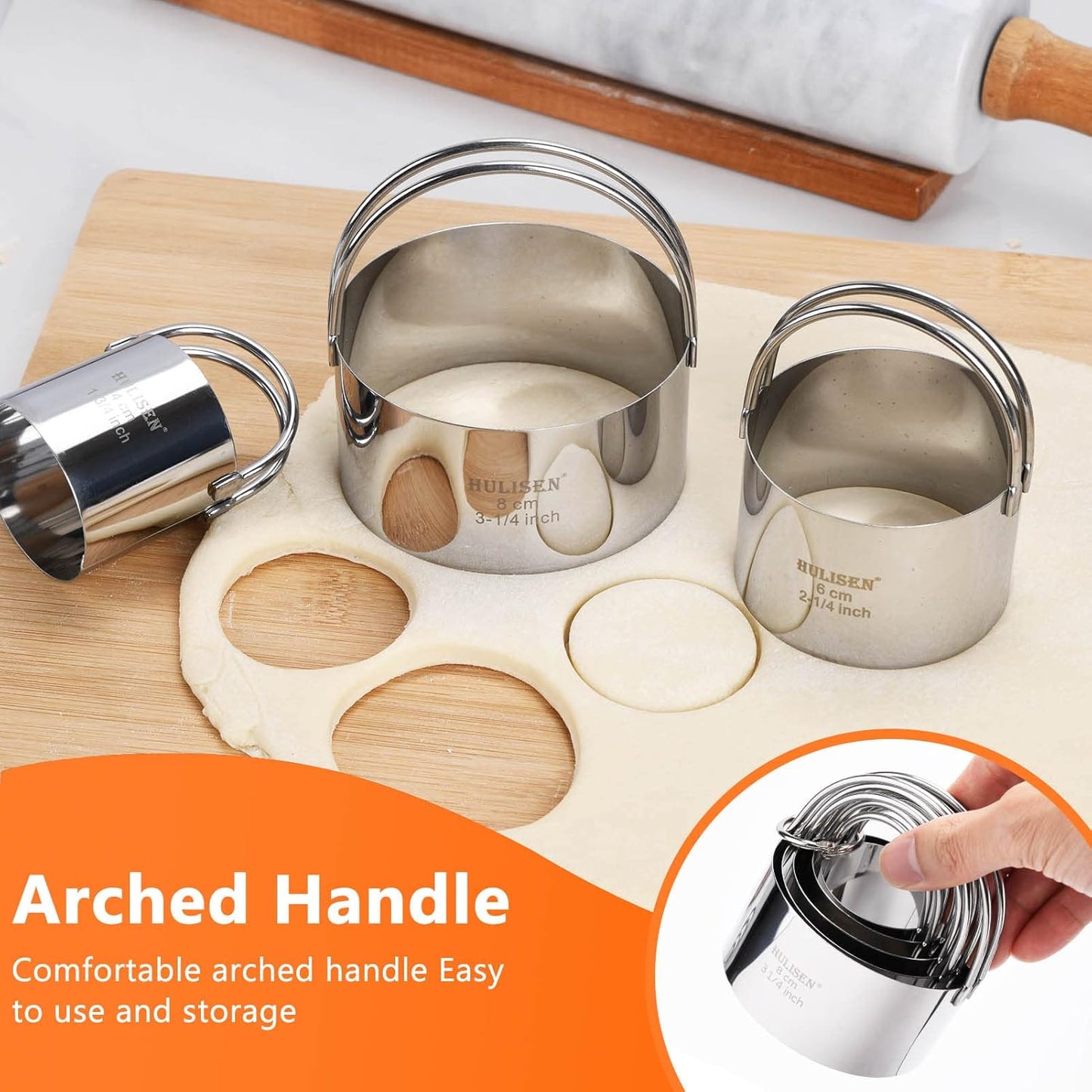 Stainless Steel Dough Cutter Set (3 Pcs/Set) - Dinner Ideas Collective