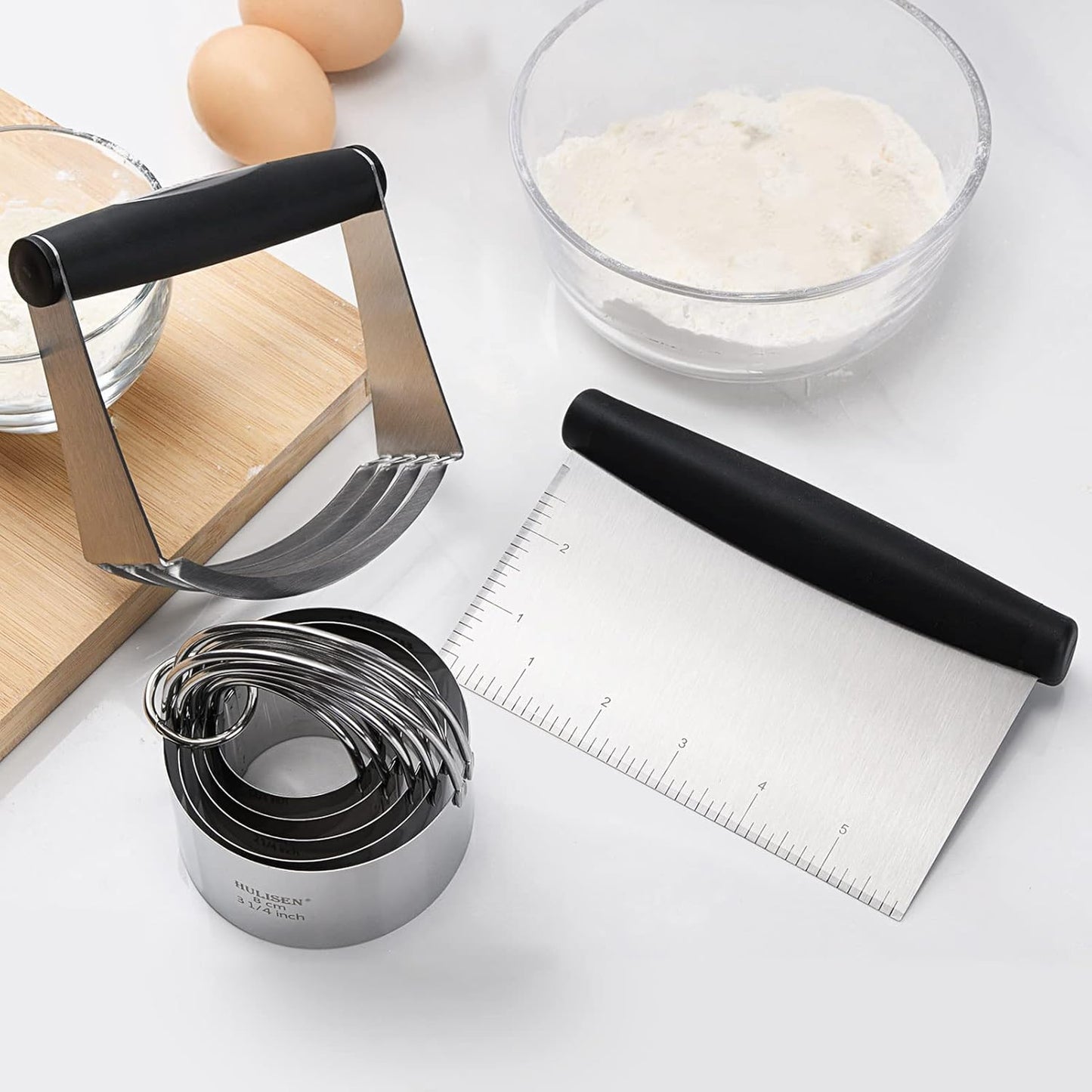 Stainless Steel Dough Cutter Set (3 Pcs/Set) - Dinner Ideas Collective