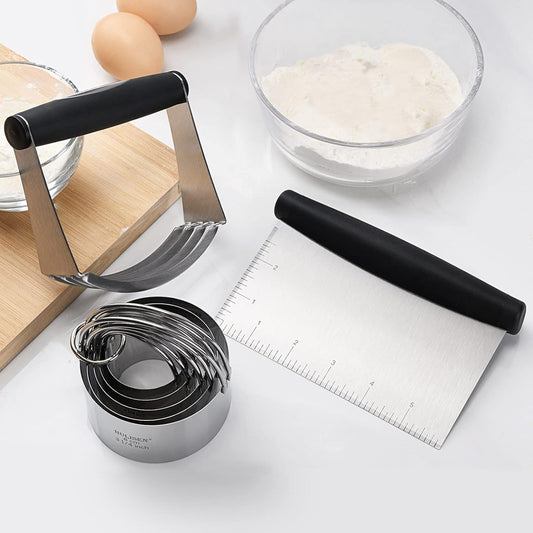 Stainless Steel Dough Cutter Set (3 Pcs/Set) - Dinner Ideas Collective