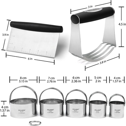 Stainless Steel Dough Cutter Set (3 Pcs/Set) - Dinner Ideas Collective